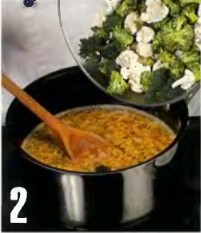 суп пюре +из брокколи +и цветной капусты
